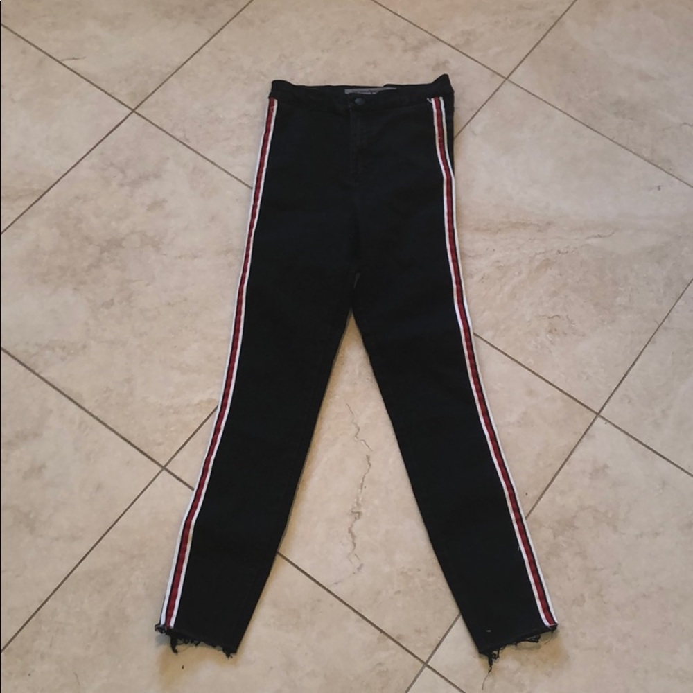Zara side stripe jeggings